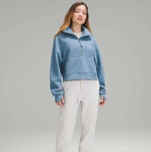 Lululemon Scuba Oversized Funnel Neck Half Zip Utility Blue
